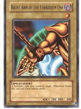 Right Arm of the Forbidden One - RP01-EN019 - Rare (Reprint)