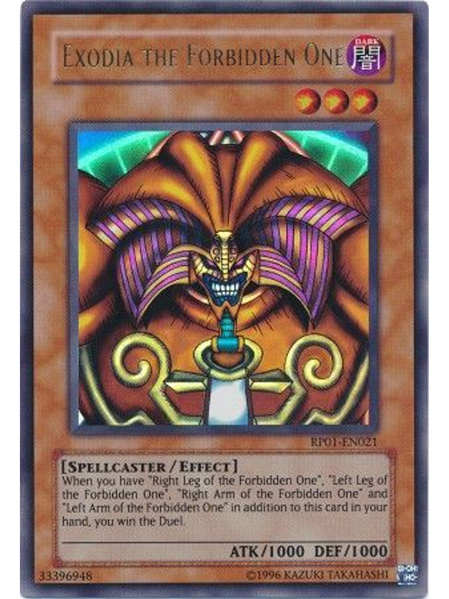 Exodia the Forbidden One - RP01-EN021 - Ultra Rare (Reprint) 1