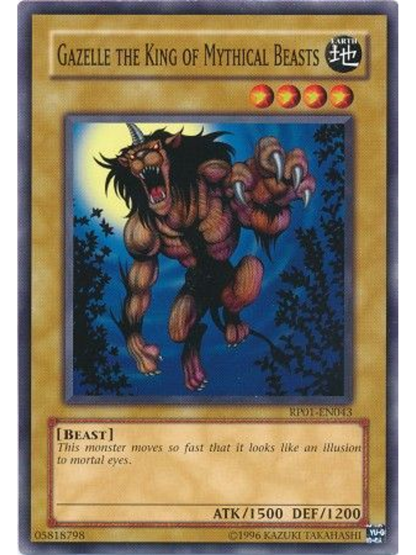 Gazelle the King of Mythical Beasts - RP01-EN043 - Common (Reprint) 1