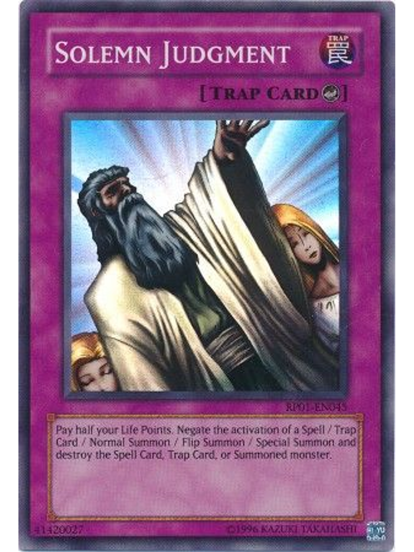 Solemn Judgment - RP01-EN045 - Super Rare (Reprint) 1