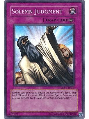 Solemn Judgment - RP01-EN045 - Super Rare (Reprint)