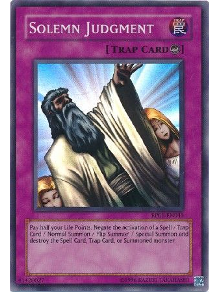 Solemn Judgment - RP01-EN045 - Super Rare (Reprint) 1