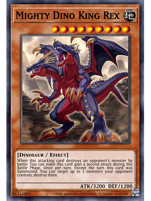 Mighty Dino King Rex - MP24-EN209 - Ultra Rare 1st Edition