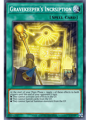 Gravekeeper's Inscription - MP24-EN064 - Prismatic Secret Rare 1st Edition