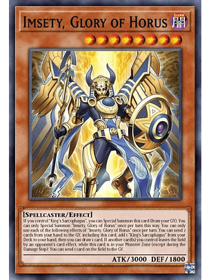 Imsety, Glory of Horus - MP24-EN114 - Prismatic Secret Rare 1st Edition