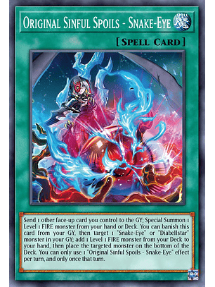 Original Sinful Spoils - Snake-Eye - MP24-EN124 - Prismatic Secret Rare 1st Edition