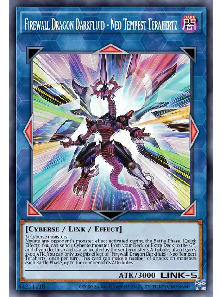 Firewall Dragon Darkfluid - Neo Tempest Terahertz - MP24-EN130 - Prismatic Secret Rare 1st Edition 1