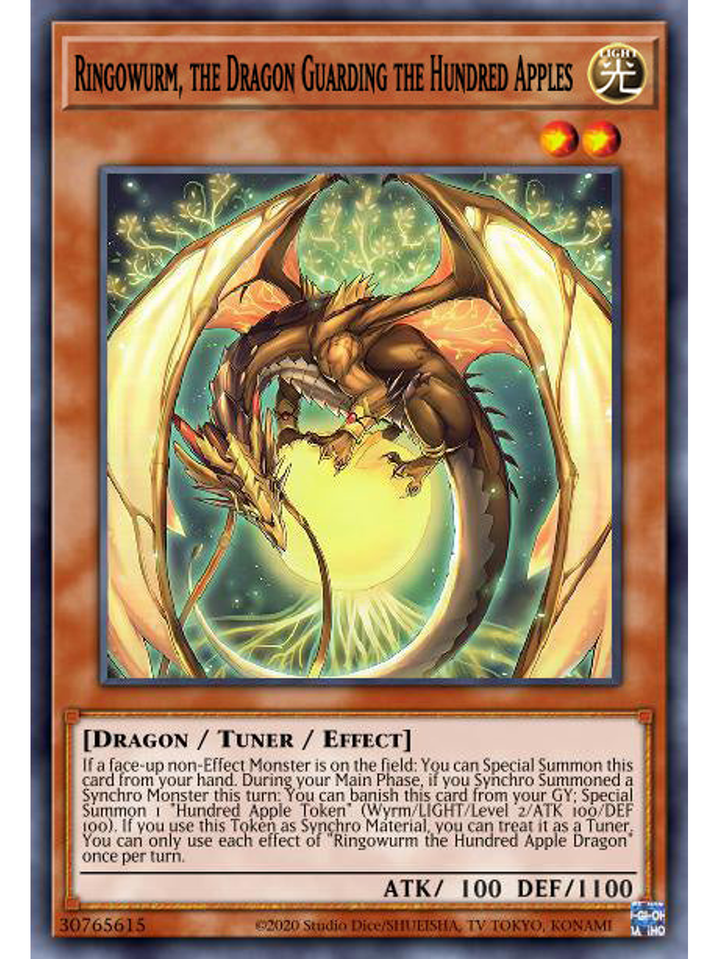 Ringowurm, the Dragon Guarding the Hundred Apples - MP24-EN080 - Prismatic Secret Rare 1st Edition 1