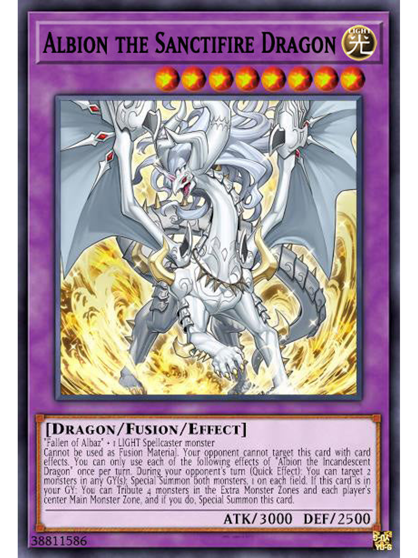 Albion the Sanctifire Dragon - MP24-EN082 - Prismatic Secret Rare 1st Edition 1