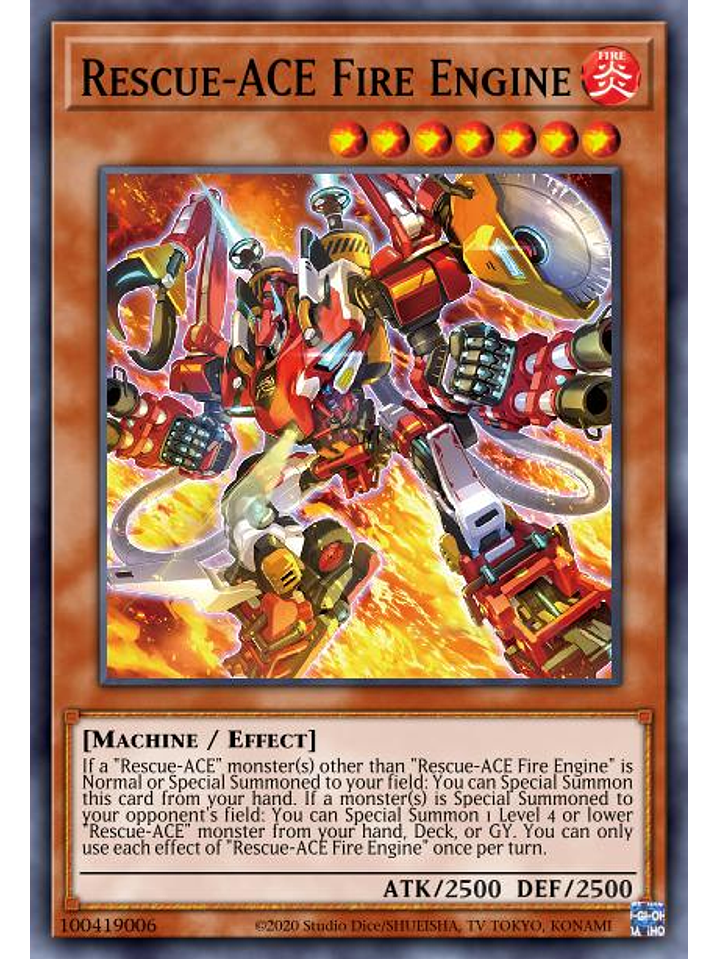 Rescue-ACE Fire Engine - MP24-EN281 - Ultra Rare 1st Edition 1