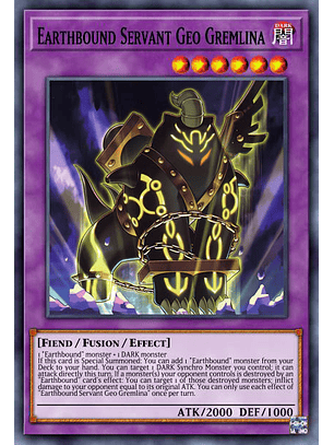 Earthbound Servant Geo Gremlina - MP24-EN238 - Ultra Rare 1st Edition
