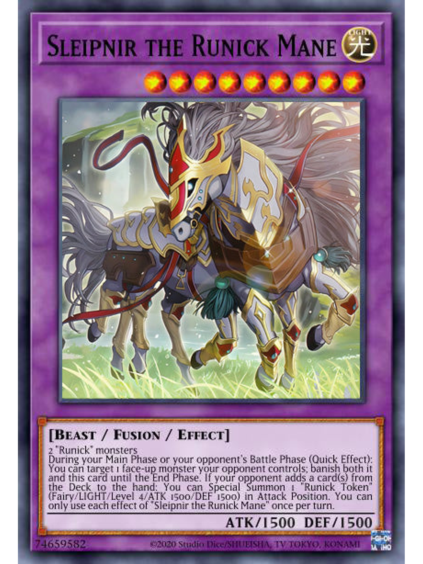 Sleipnir the Runick Mane - MP24-EN096 - Prismatic Secret Rare 1st Edition 1