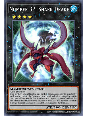 Number 32: Shark Drake - MP24-EN033 - Quarter Century Secret Rare 1st Edition