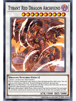Tyrant Red Dragon Archfiend - MP24-EN043 - Quarter Century Secret Rare 1st Edition
