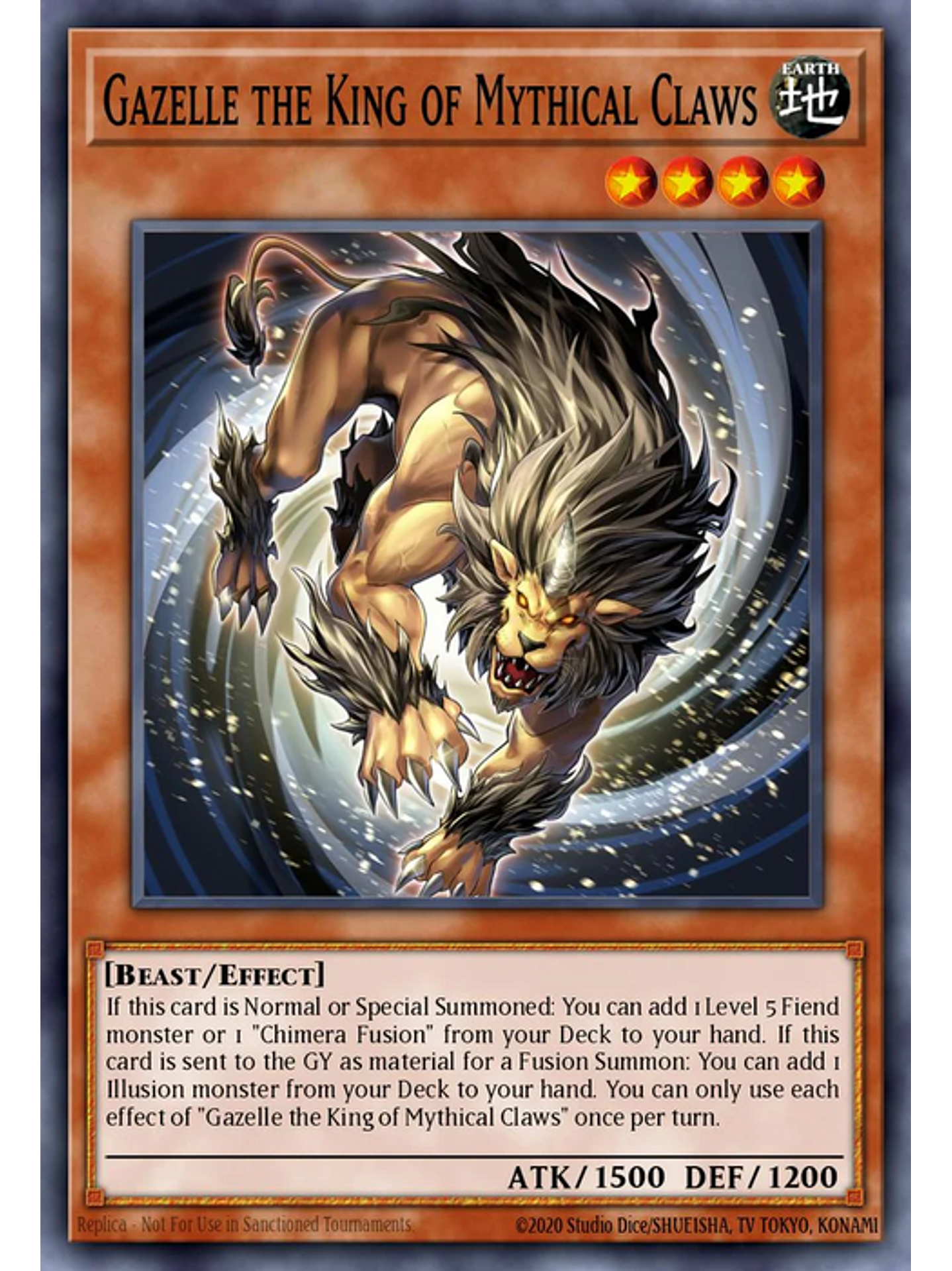 Gazelle the King of Mythical Claws - MP24-EN091 - Prismatic Secret Rare 1st Edition 1