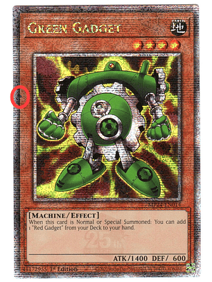 Green Gadget - MP24-EN014 - Quarter Century Secret Rare 1st Edition (Missprint)