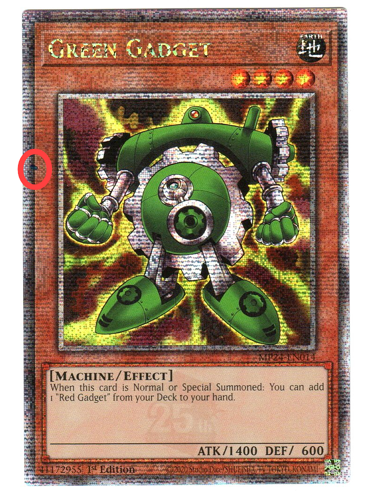 Green Gadget - MP24-EN014 - Quarter Century Secret Rare 1st Edition (Missprint) 1