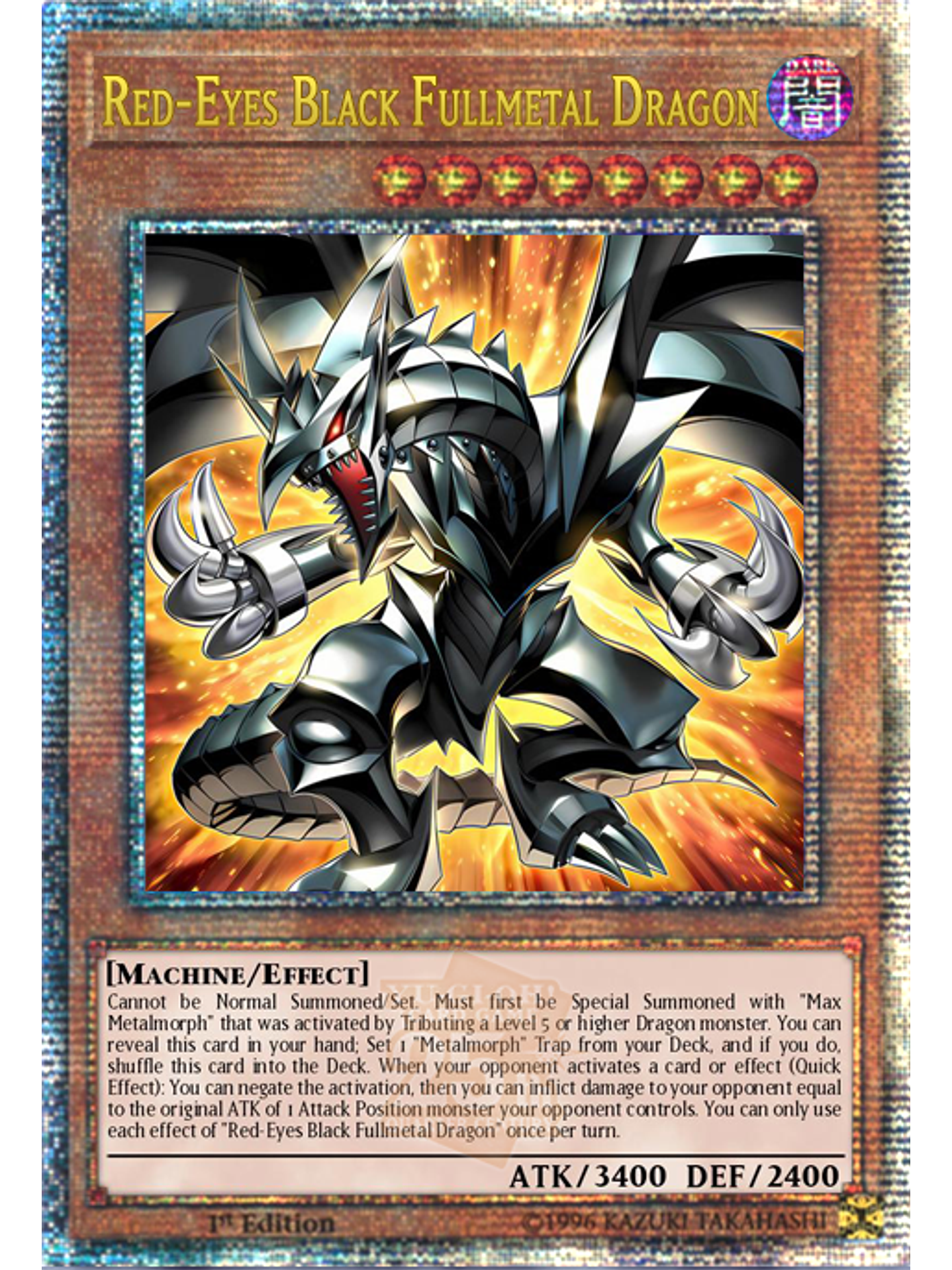 Red-Eyes Black Fullmetal Dragon - ROTA-EN005 - Quarter Century Secret Rare 1st Edition 1