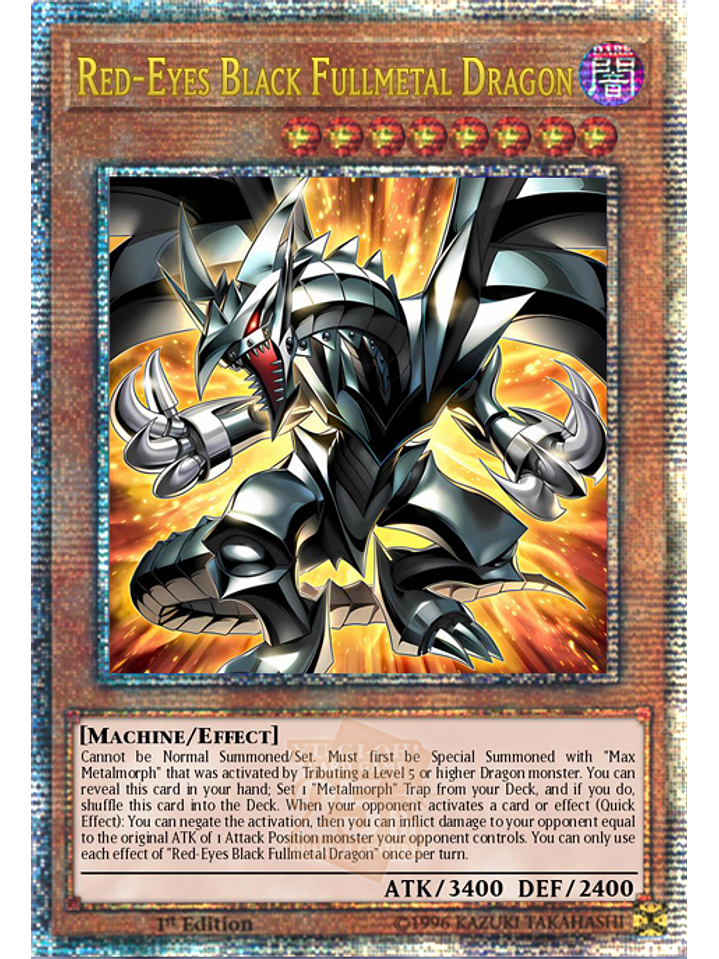 Red-Eyes Black Fullmetal Dragon - ROTA-EN005 - Quarter Century Secret Rare 1st Edition 1