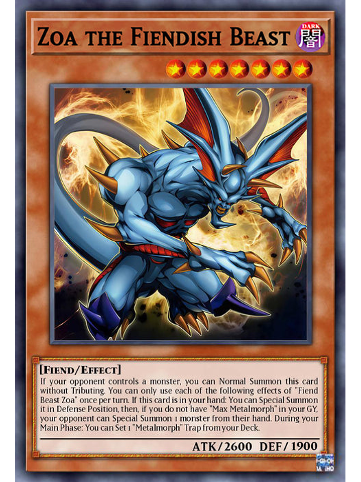 Zoa the Fiendish Beast - ROTA-EN007 - Common 1st Edition 1