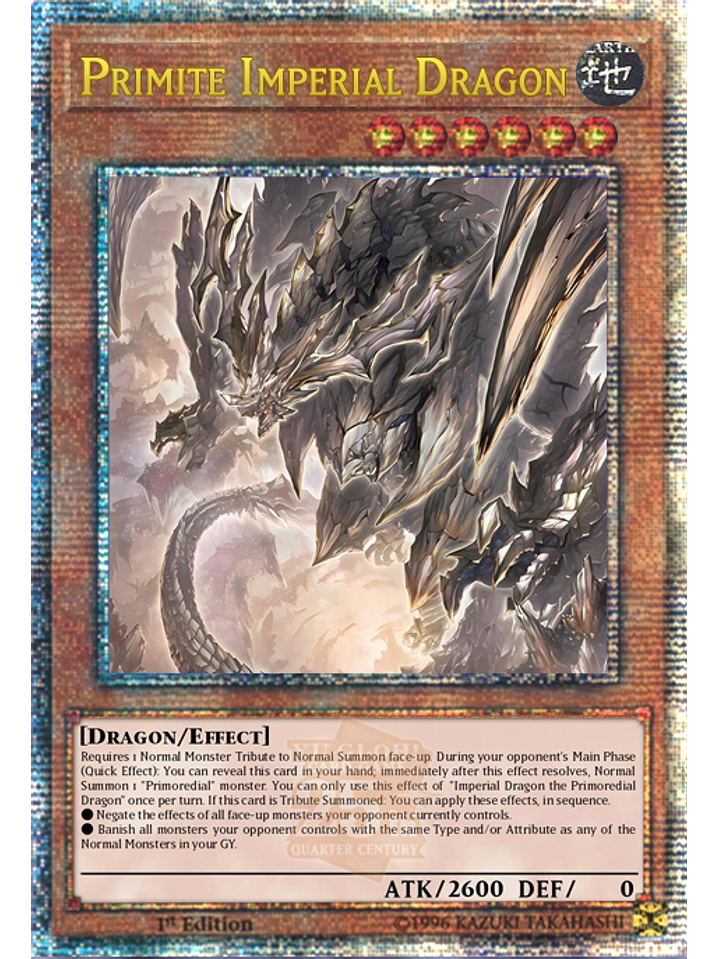 Primite Imperial Dragon - ROTA-EN013 - Quarter Century Secret Rare 1st Edition 1