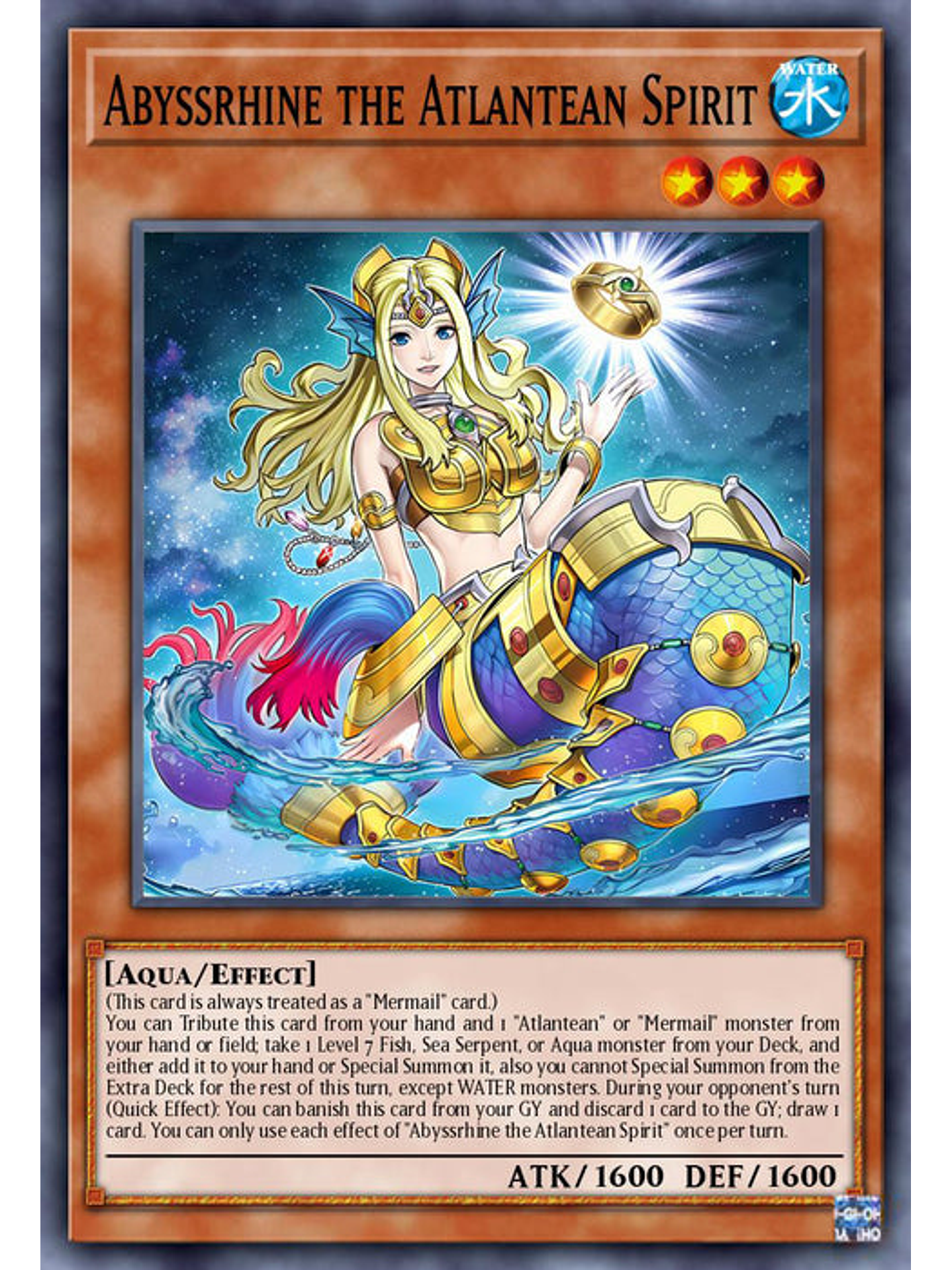 Abyssrhine, the Atlantean Spirit - ROTA-EN017 - Secret Rare 1st Edition 1