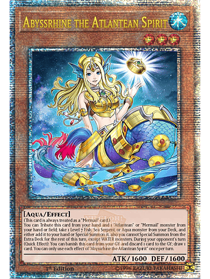 Abyssrhine, the Atlantean Spirit - ROTA-EN017 - Quarter Century Secret Rare 1st Edition
