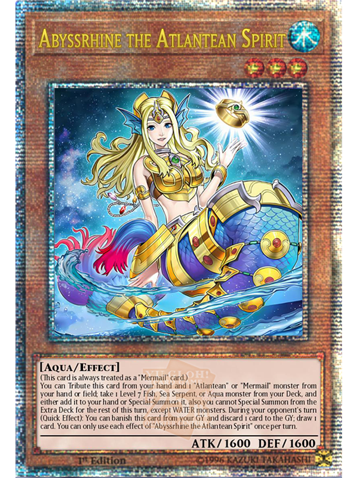 Abyssrhine, the Atlantean Spirit - ROTA-EN017 - Quarter Century Secret Rare 1st Edition 1