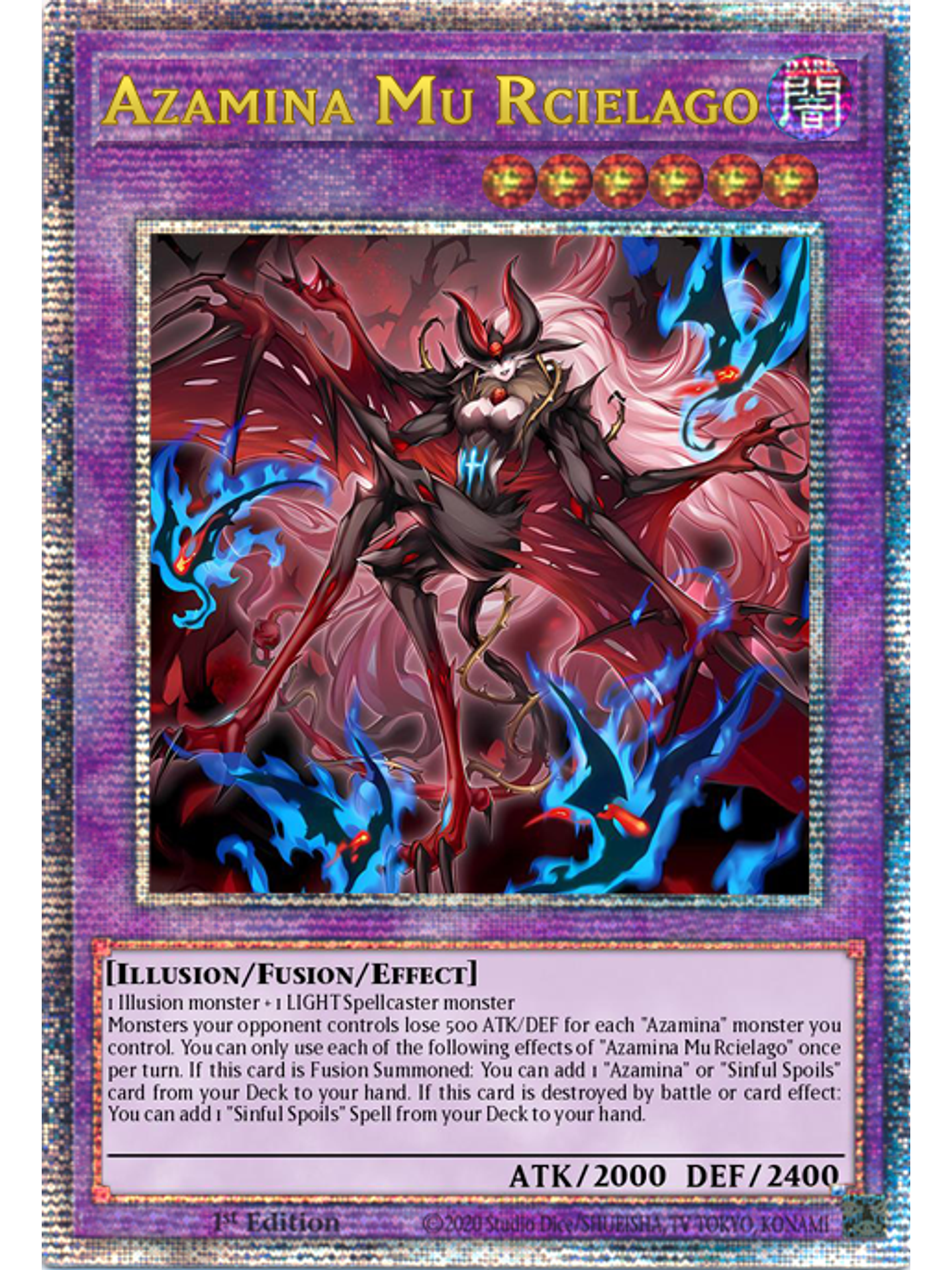 Azamina Mu Rcielago - ROTA-EN031 - Quarter Century Secret Rare 1st Edition 1