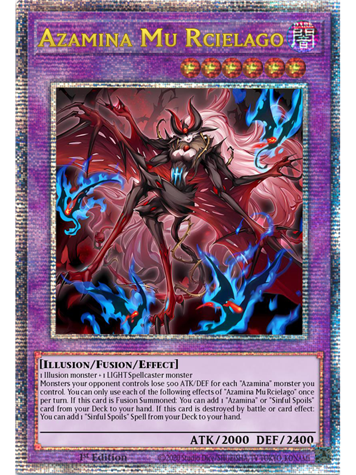 Azamina Mu Rcielago - ROTA-EN031 - Quarter Century Secret Rare 1st Edition 1