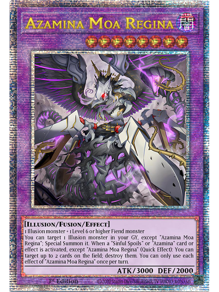 Azamina Moa Regina - ROTA-EN033 - Quarter Century Secret Rare 1st Edition 1