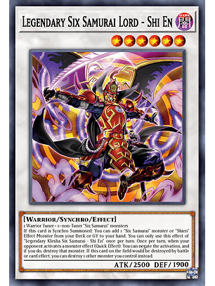 Legendary Lord Six Samurai - Shi En - ROTA-EN039 - Ultra Rare 1st Edition