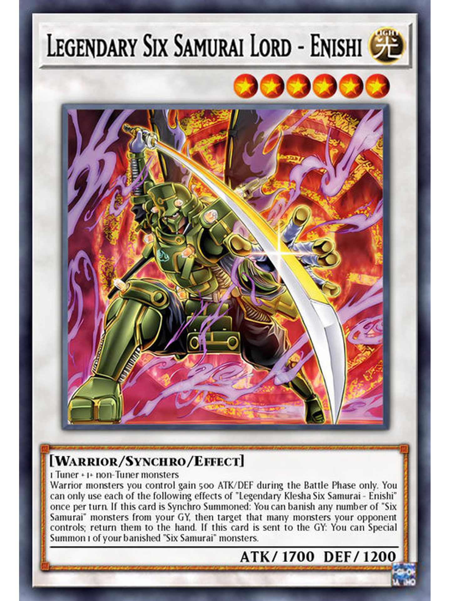 Legendary Lord Six Samurai - Enishi - ROTA-EN040 - Super Rare 1st Edition 1