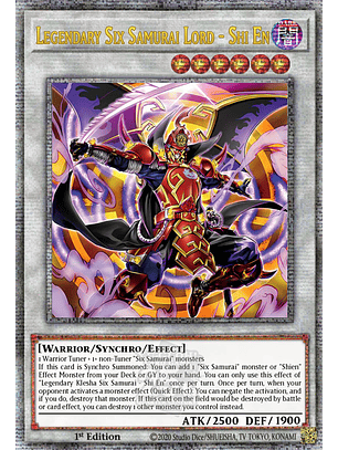 Legendary Lord Six Samurai - Shi En - ROTA-EN039 - Quarter Century Secret Rare 1st Edition