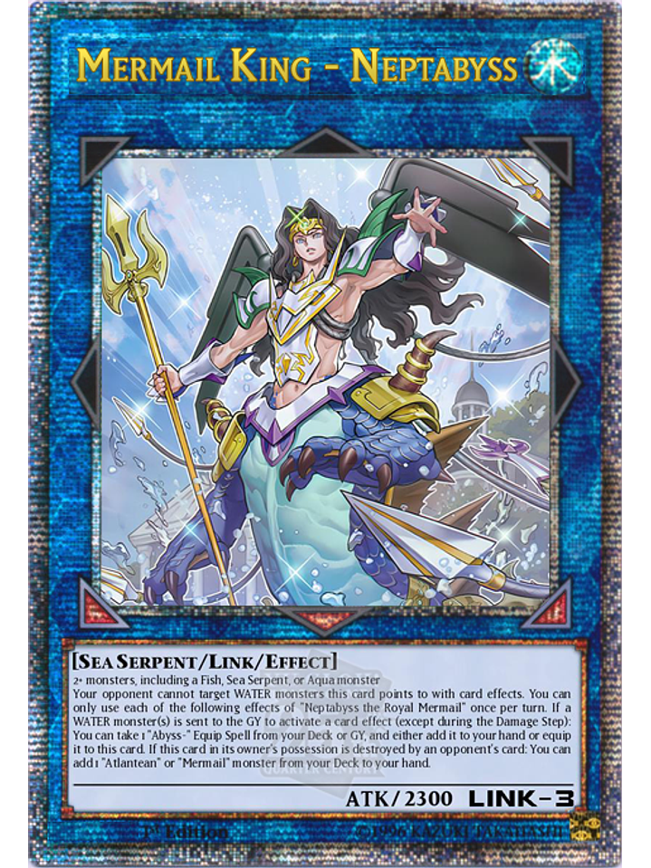Mermail King - Neptabyss - ROTA-EN046 - Quarter Century Secret Rare 1st Edition 1