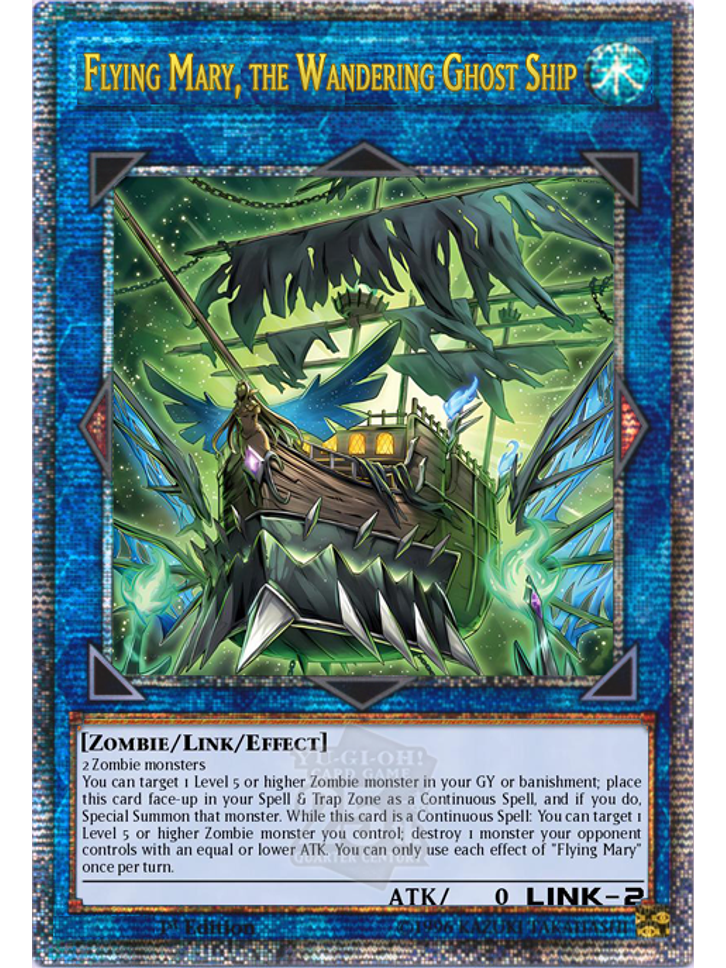 Flying Mary, the Wandering Ghost Ship - ROTA-EN047 - Quarter Century Secret Rare 1st Edition 1