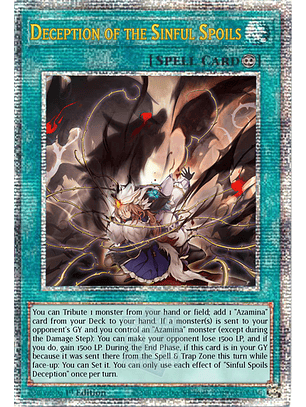 Deception of the Sinful Spoils - ROTA-EN055 - Quarter Century Secret Rare 1st Edition