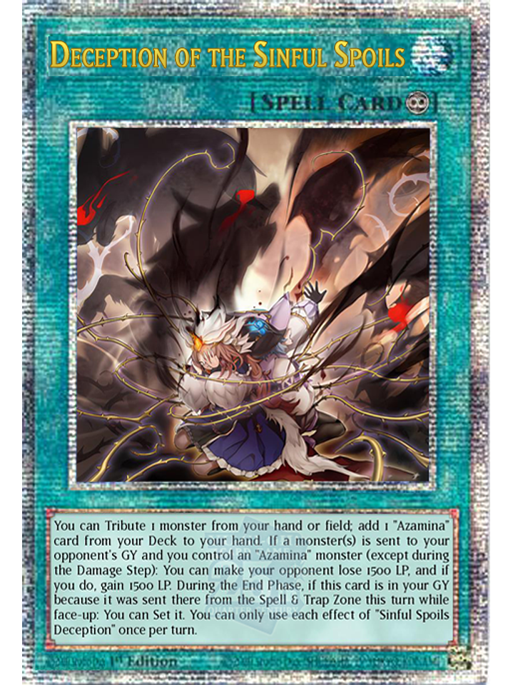 Deception of the Sinful Spoils - ROTA-EN055 - Quarter Century Secret Rare 1st Edition 1