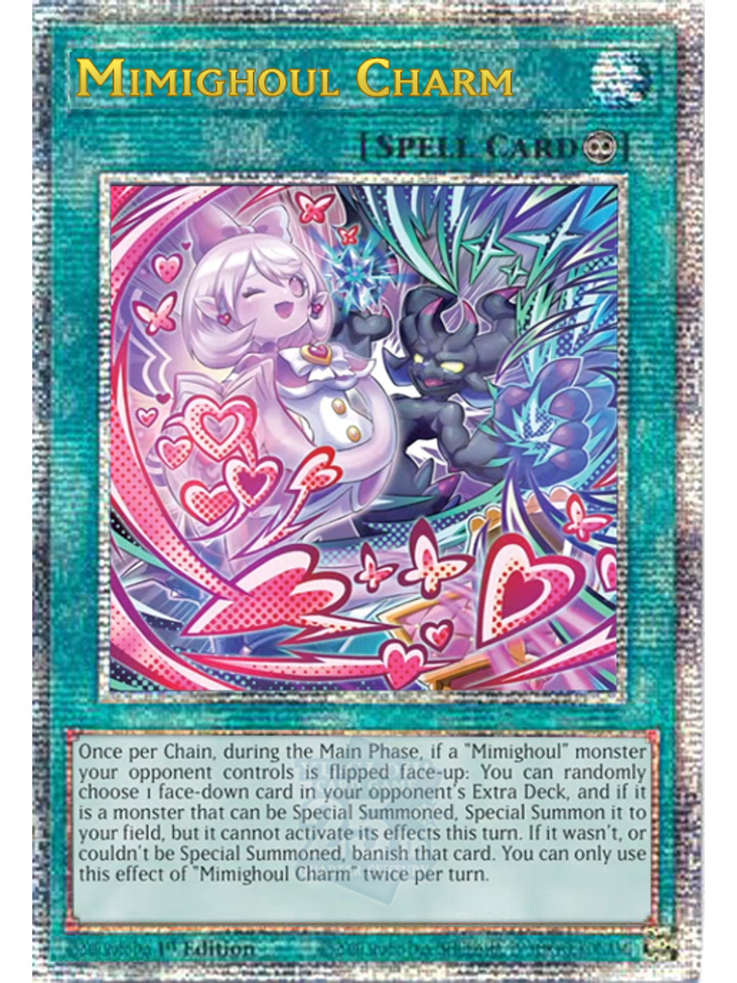 Mimighoul Charm - ROTA-EN096 - Quarter Century Secret Rare 1st Edition 1