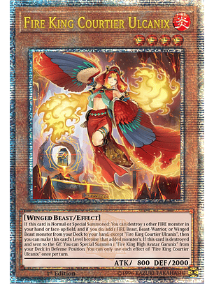 Fire King Courtier Ulcanix - ROTA-EN098 - Quarter Century Secret Rare 1st Edition