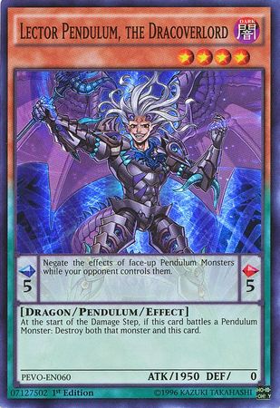 Lector Pendulum, the Dracoverlord - PEVO-EN060 - Super Rare 1st Edition