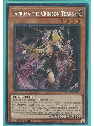 Lacrima the Crimson Tears - ROTA-EN014 - Secret Rare 1st Edition