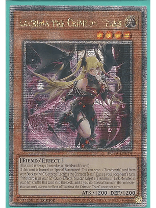 Lacrima the Crimson Tears - ROTA-EN014 - Quarter Century Secret Rare 1st Edition