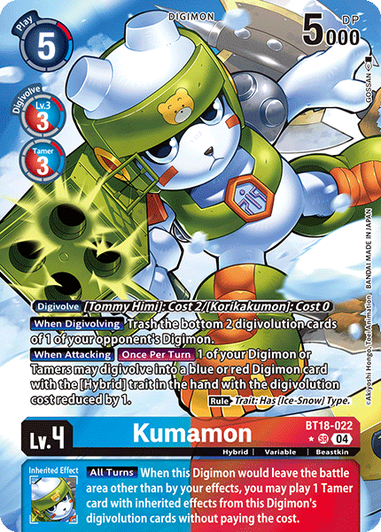 BT18-022 (Alternate Art) Kumamon