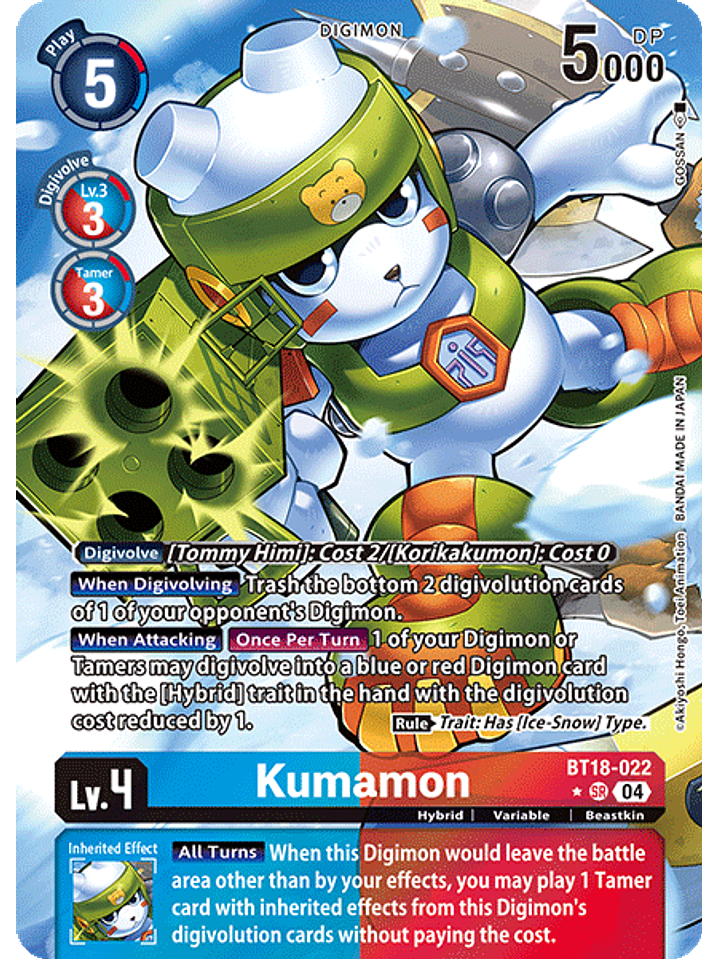 BT18-022 (Alternate Art) Kumamon 1
