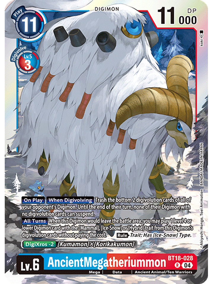 BT18-028 R AncientMegatheriummon 1