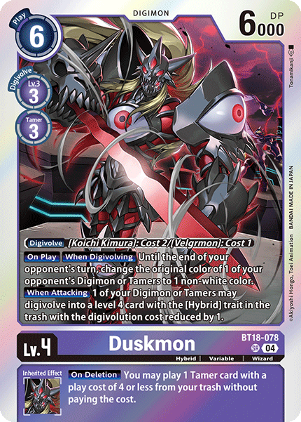 BT18-078 SR Duskmon