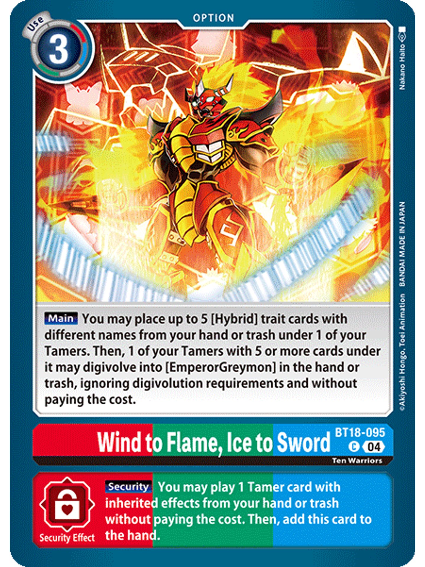 BT18-095 C Wind to Flame Ice to Sword 1