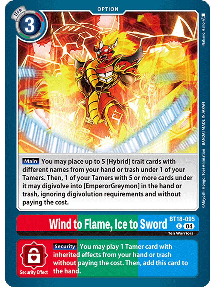 BT18-095 C Wind to Flame Ice to Sword 1