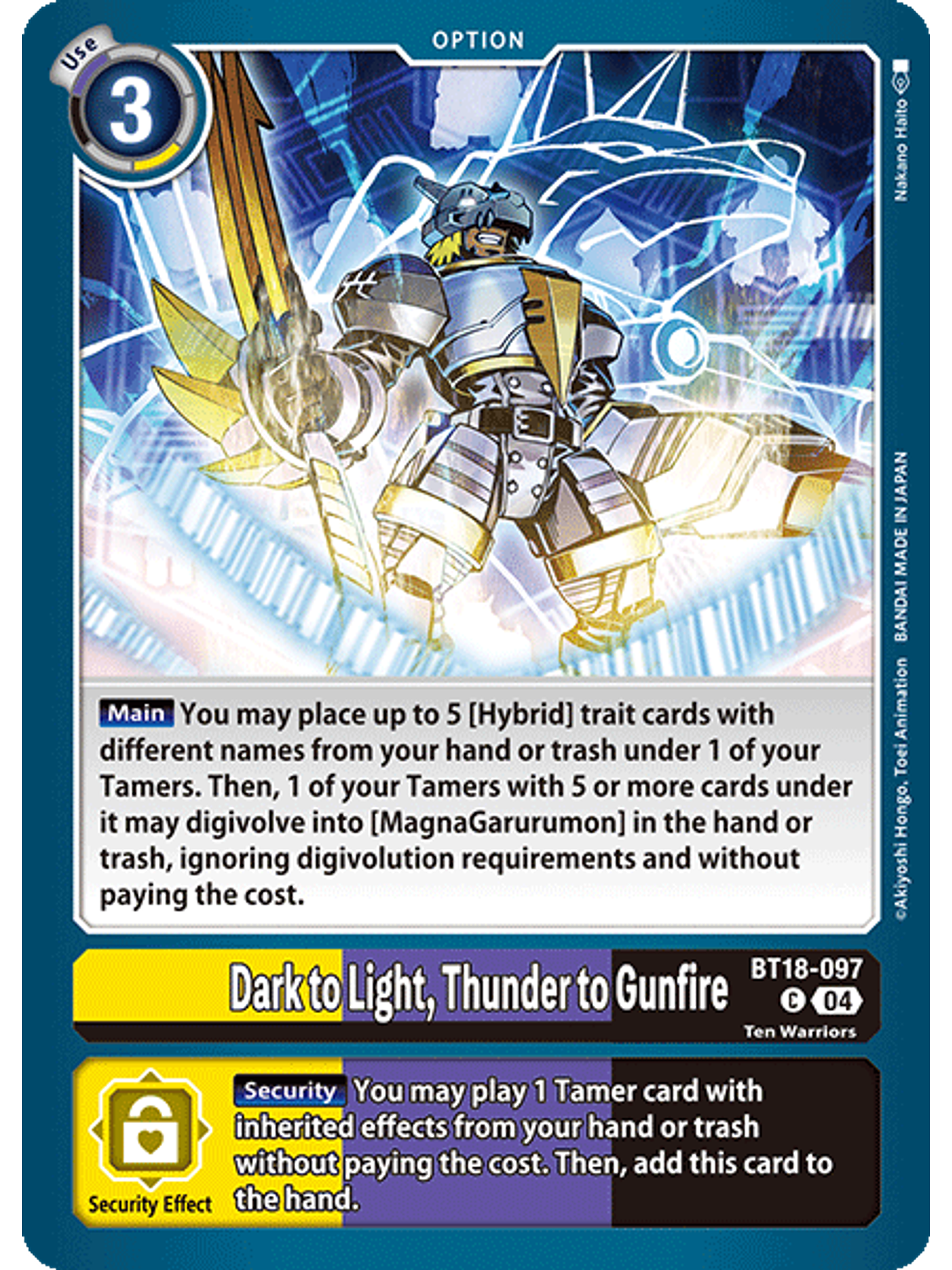 BT18-097 C Dark to Light Thunder to Gunfire 1